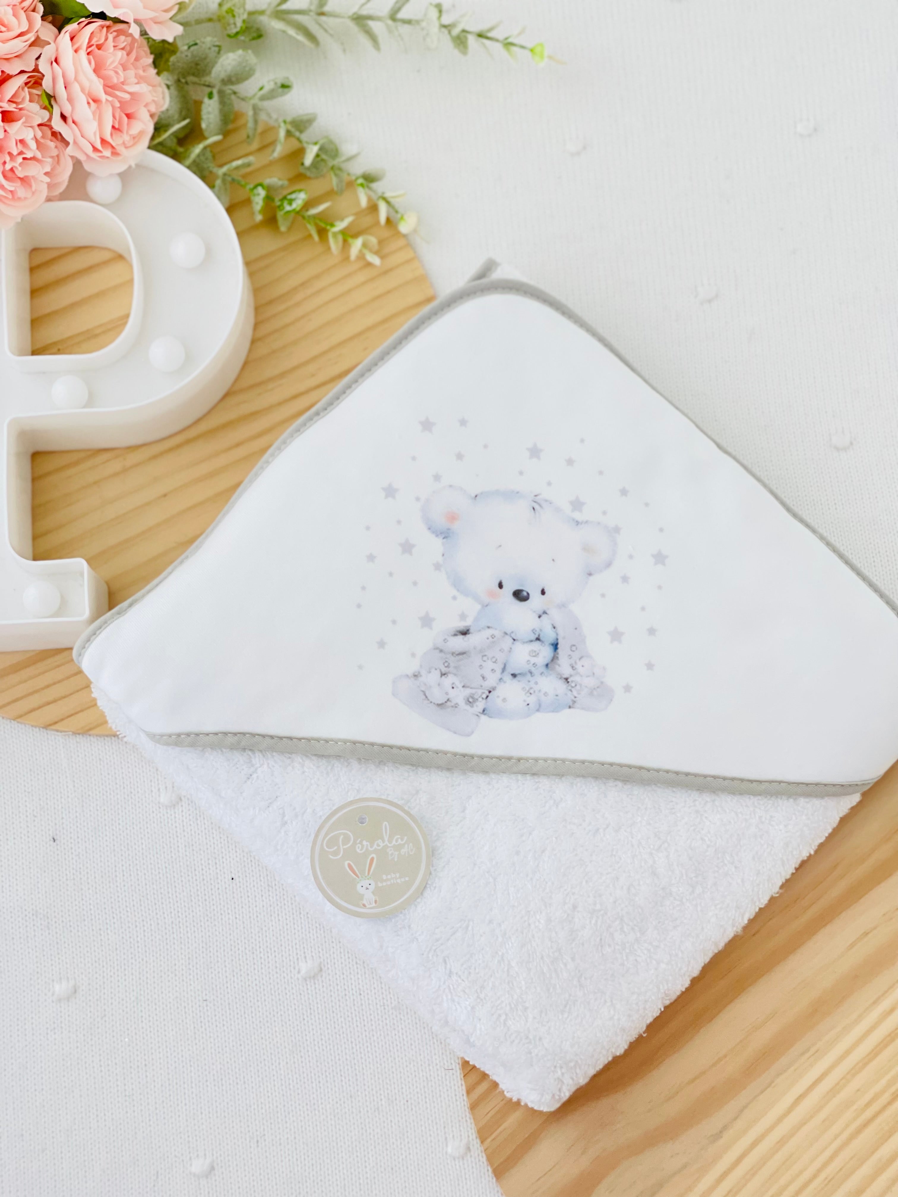 Toalha de banho tema ursinho dorminhoco