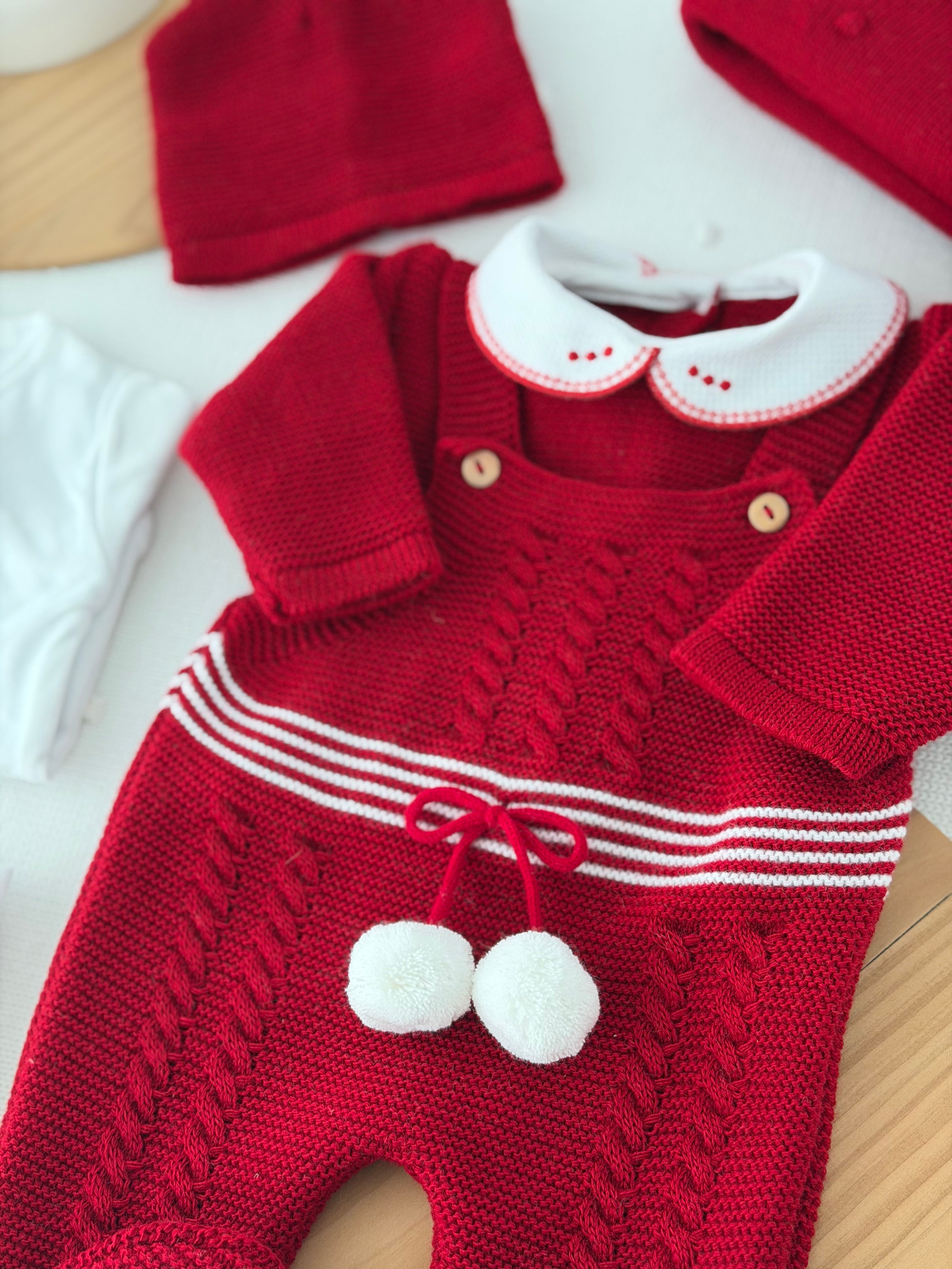 Pack saída de maternidade vermelho com manta