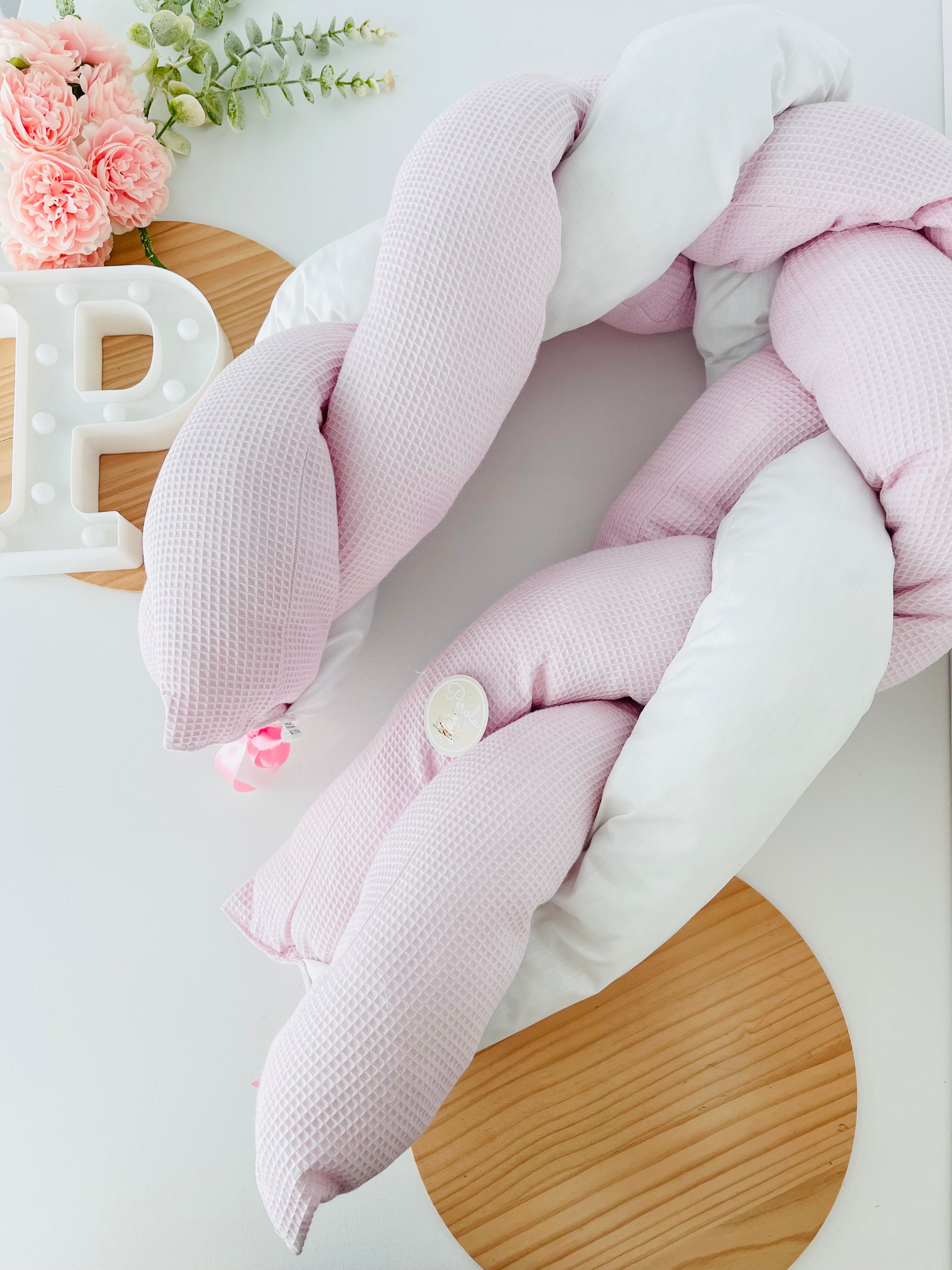 Trança para cama de grades/berço - tema favos