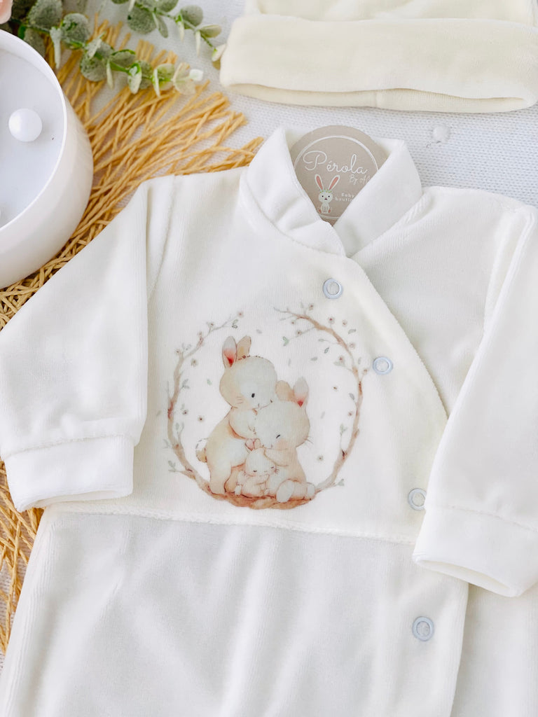 Babygrow coelhinhos veludo
