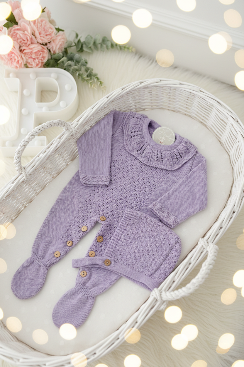 Conjunto Baby love: Babygrow e touca recém nascido