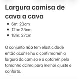 Conjunto xadrez vermelho  menino 6-12-18M