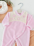 Babygrow Veludo Bebé com Estrelas Bordadas - Recém-Nascido