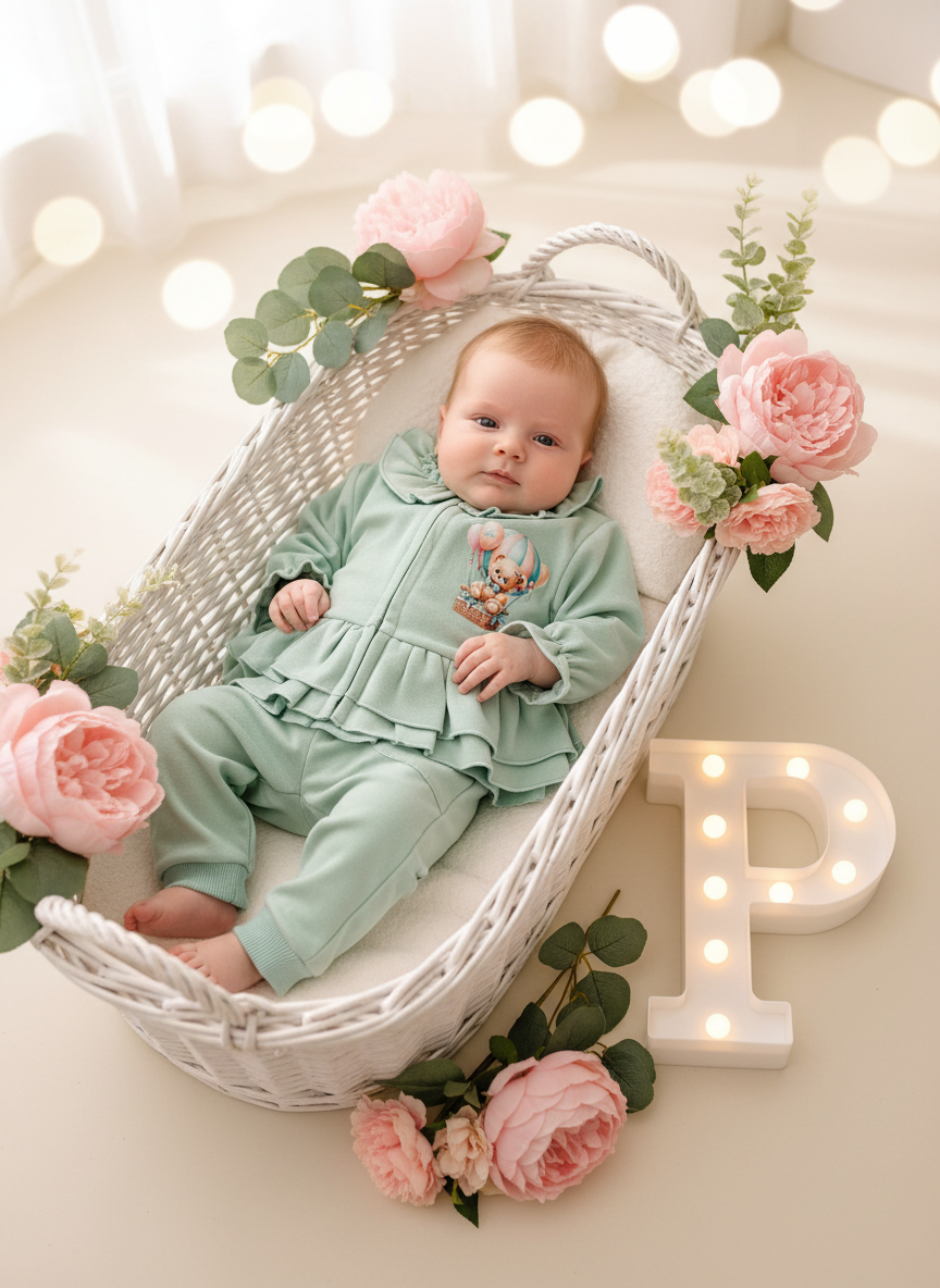 Fato de treino Lili: casaco com folhos e calças