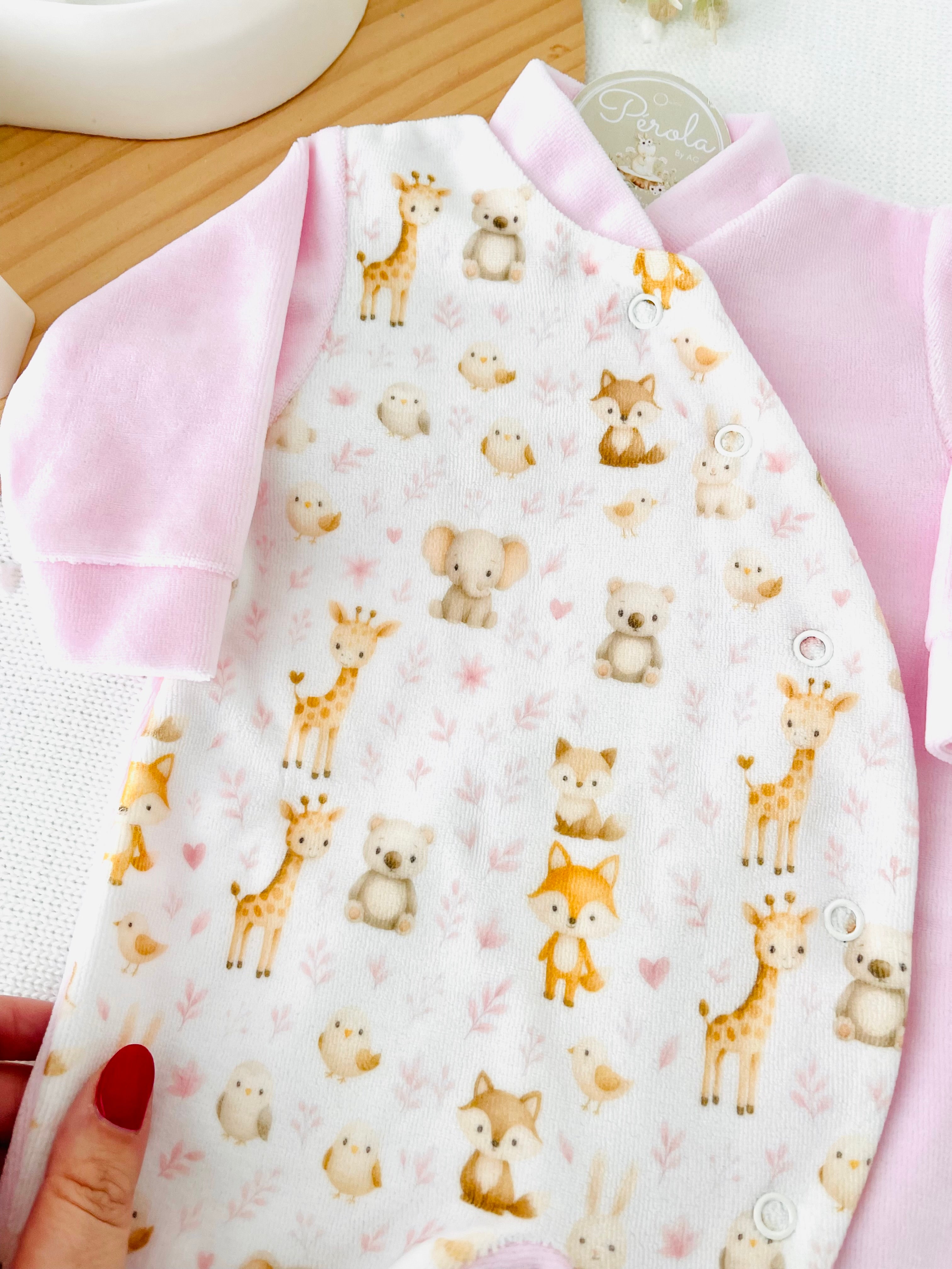 Babygrow tema animais amorosos