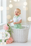 Conjunto Pequeno Príncipe: calções com suspensórios e camisa 3-12M