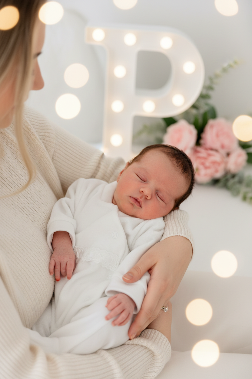 Babygrow veludo fita em renda