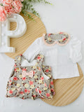 Conjunto : Jardineiras e camisola