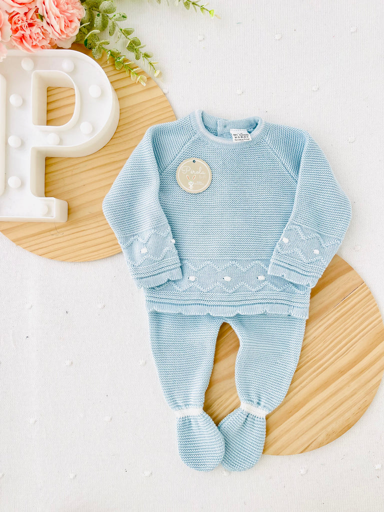 Conjunto malha Pintas: calças e camisola 100% algodão