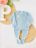 Conjunto malha Pintas: calças e camisola 100% algodão