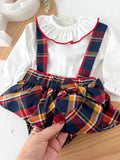 Conjunto encanto em xadrez: fofo e blusa