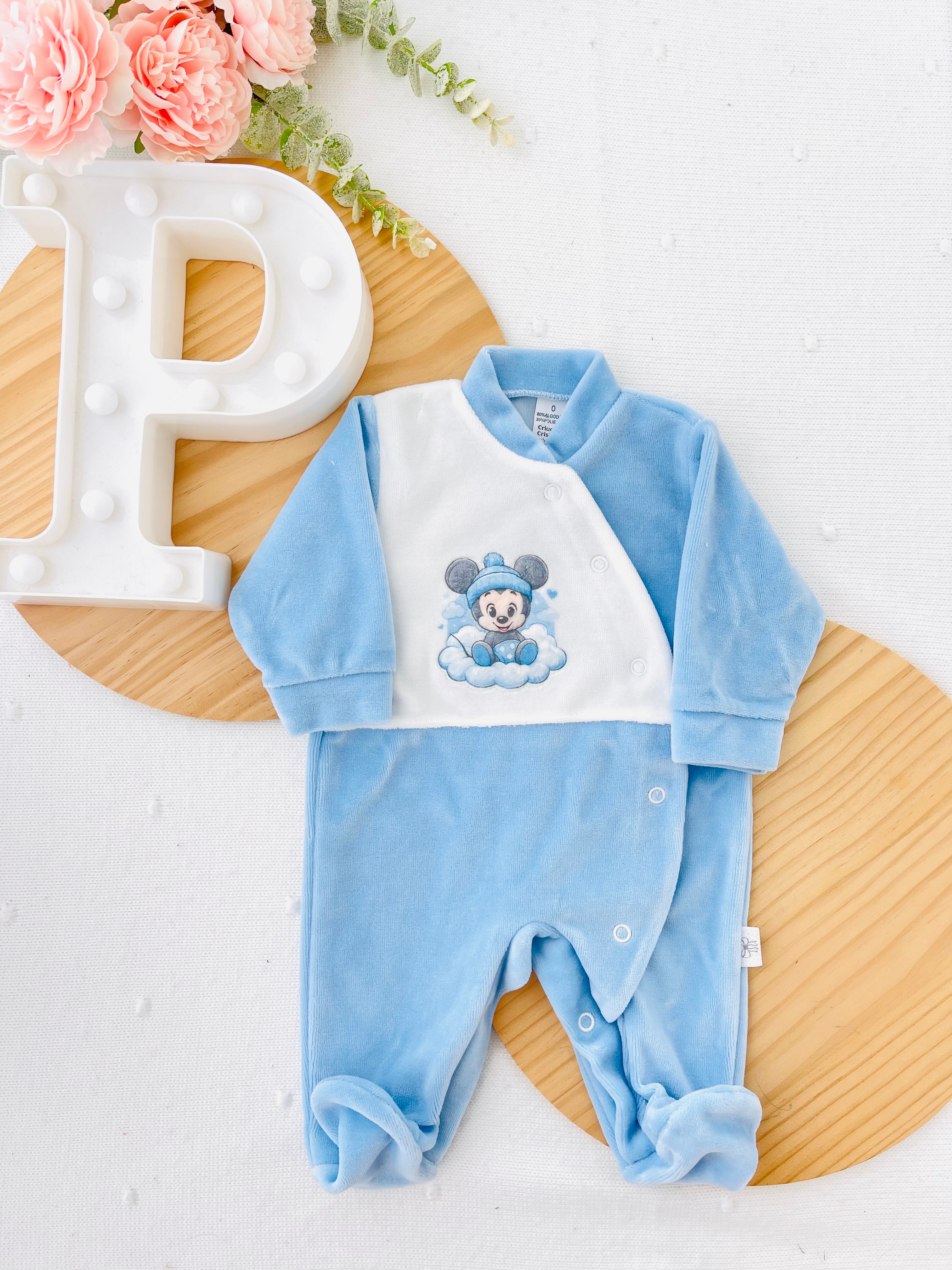 Babygrow Minnie Mickey veludo