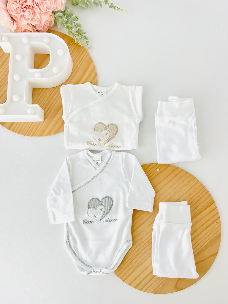 Pack oportunidade 4 peças: 2 bodies e 2 calças