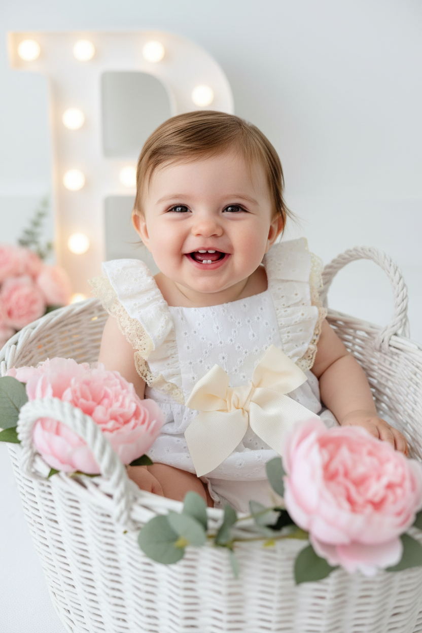 Conjunto cerimónia pérola: vestido e tapa fraldas
