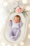 Babygrow veludo renda