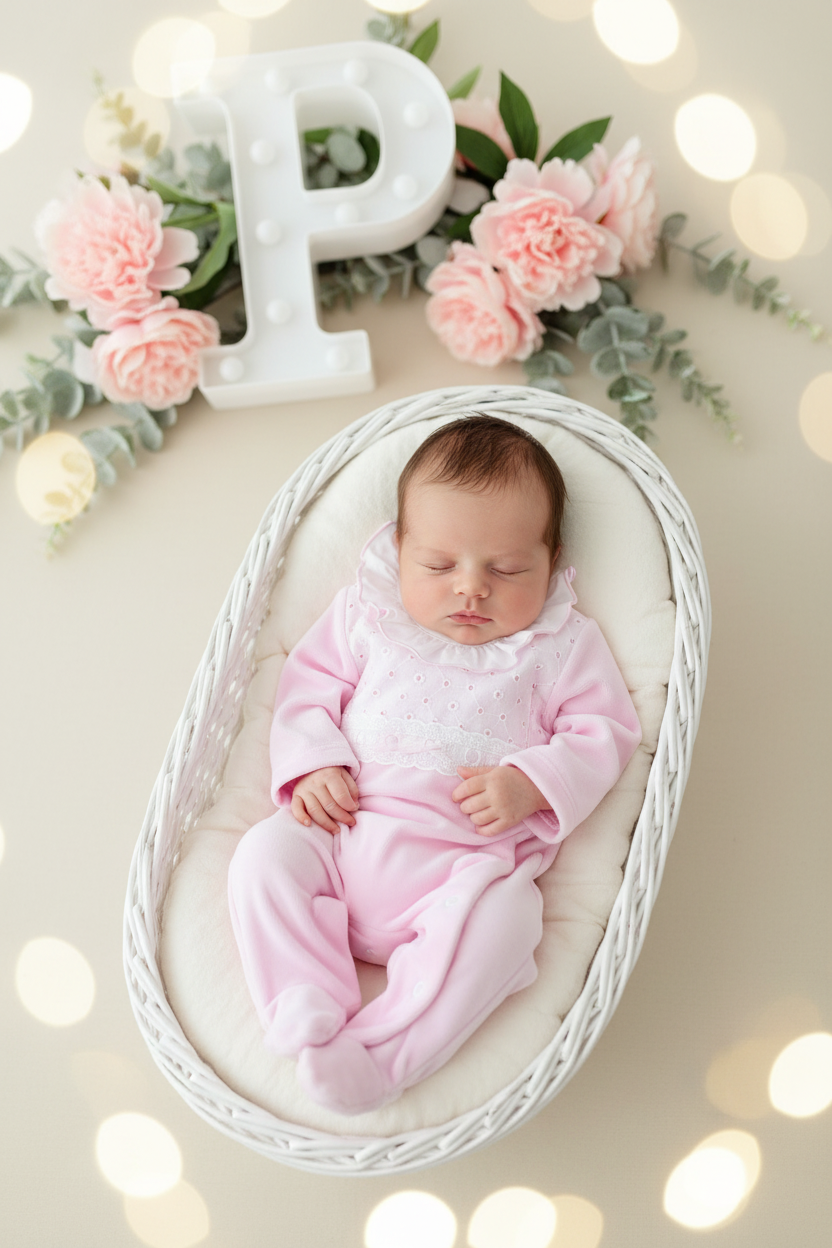 Babygrow veludo renda