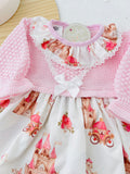 Conjunto Princesas: vestido e touca Primavera/verão