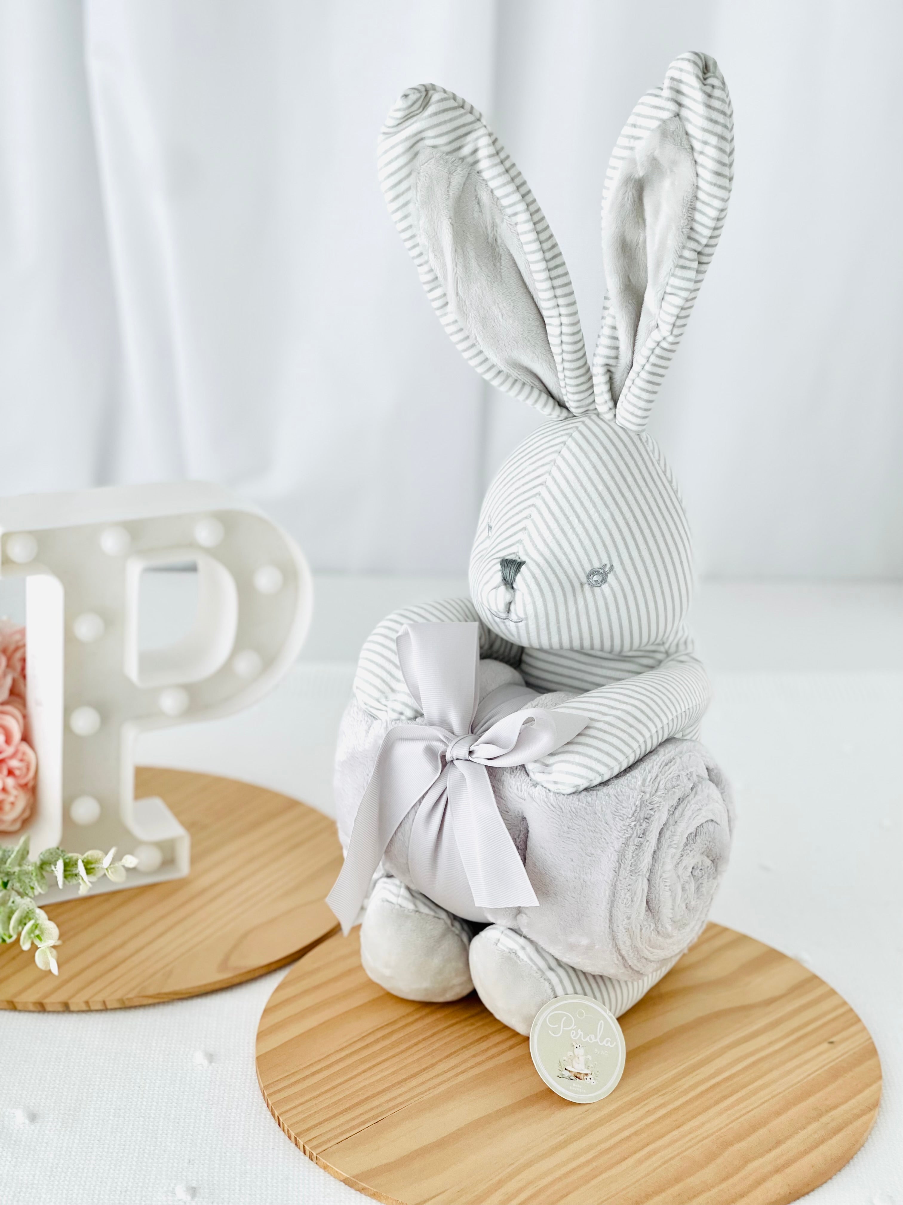 Peluche Coelho e manta