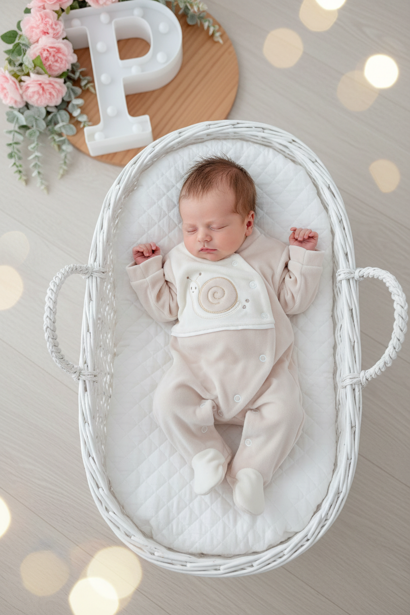 Babygrow caracol veludo
