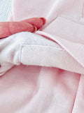 Fato de Treino Rosa com Capuz - Conjunto Cardado Quentinho (3-36m)