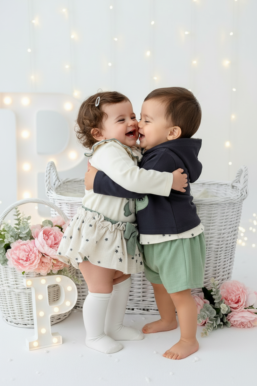 Conjunto dinossauro menino: camisola com capuz e calções