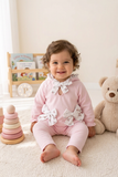 Fato treino rosinhas : camisola e calças 0-24M