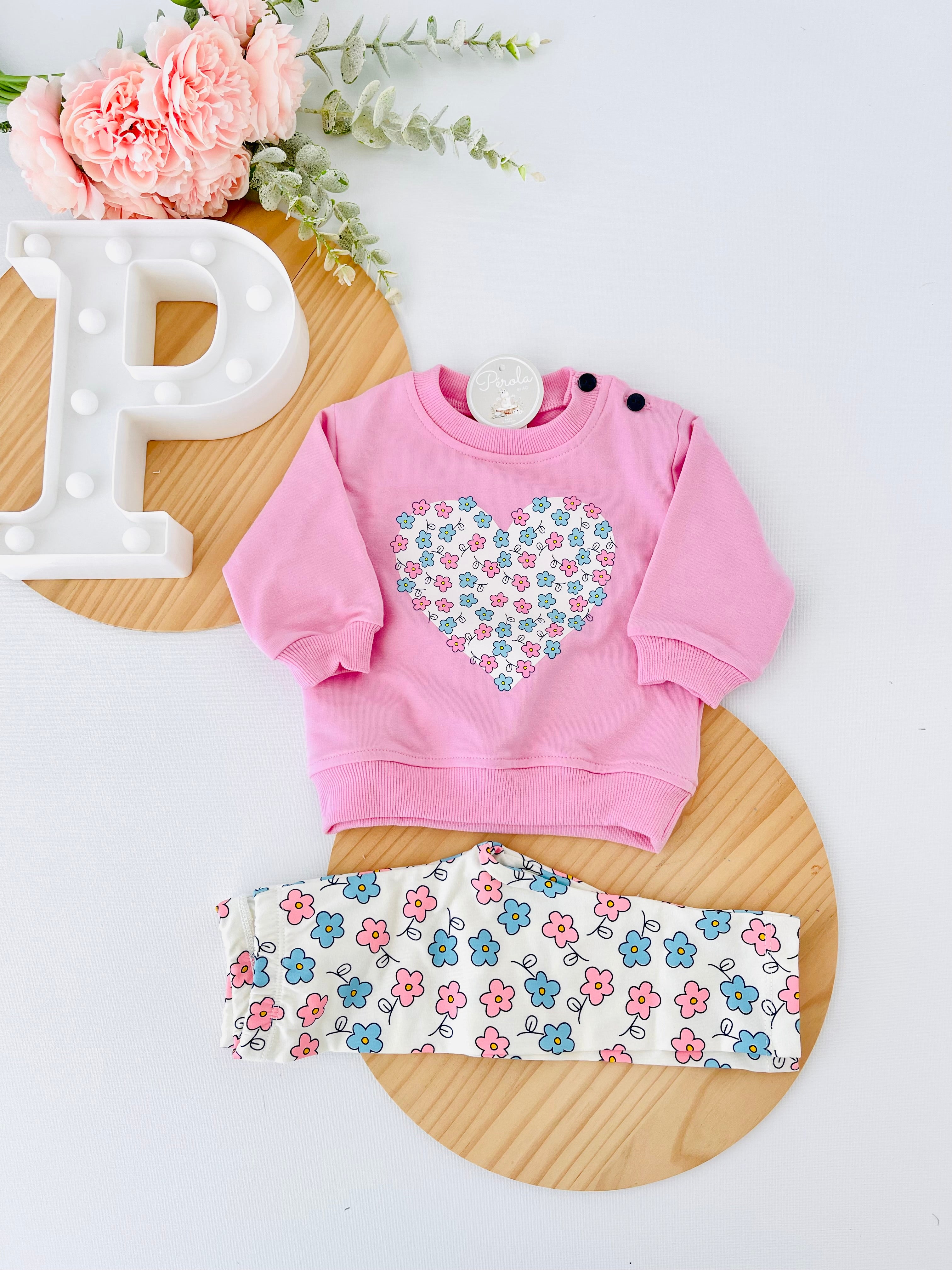 Fato de treino flores