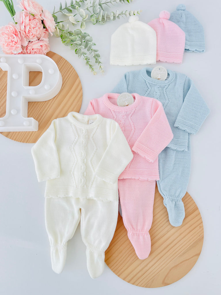 Conjunto malha torcidos: camisola, calças e gorro