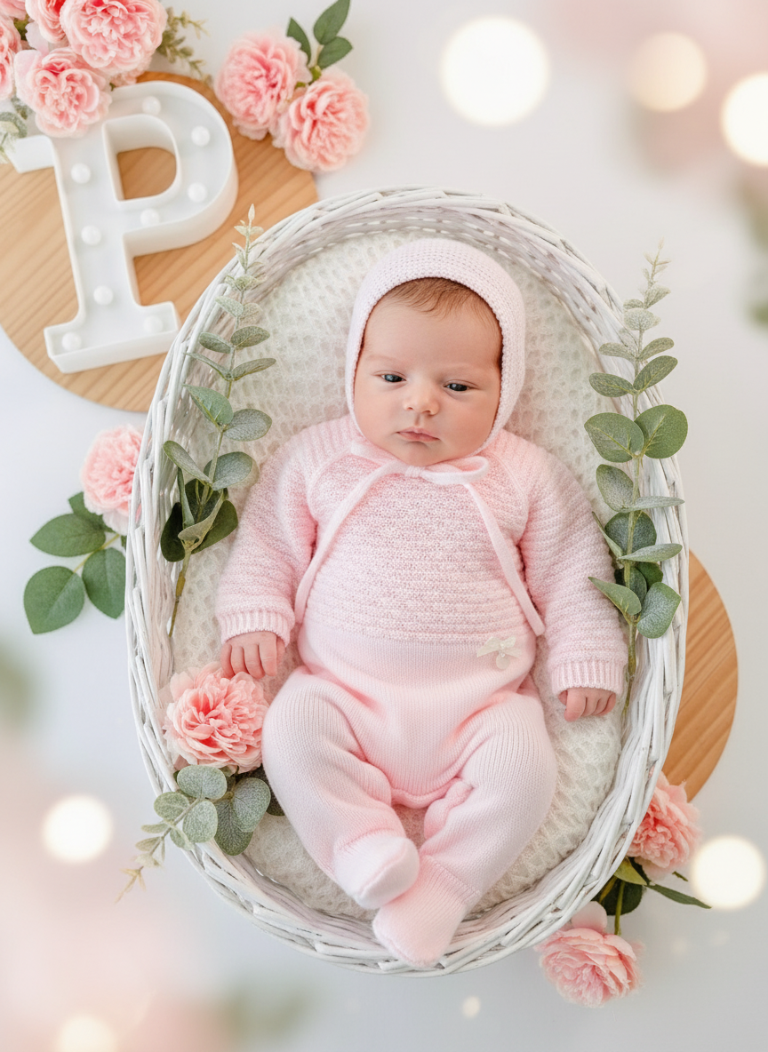 Saída de maternidade: Babygrow e touca Outono/Inverno