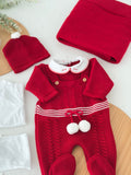 Pack saída de maternidade vermelho com manta