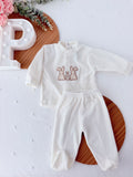 Conjunto veludo: Calças e camisola 1M e 2M