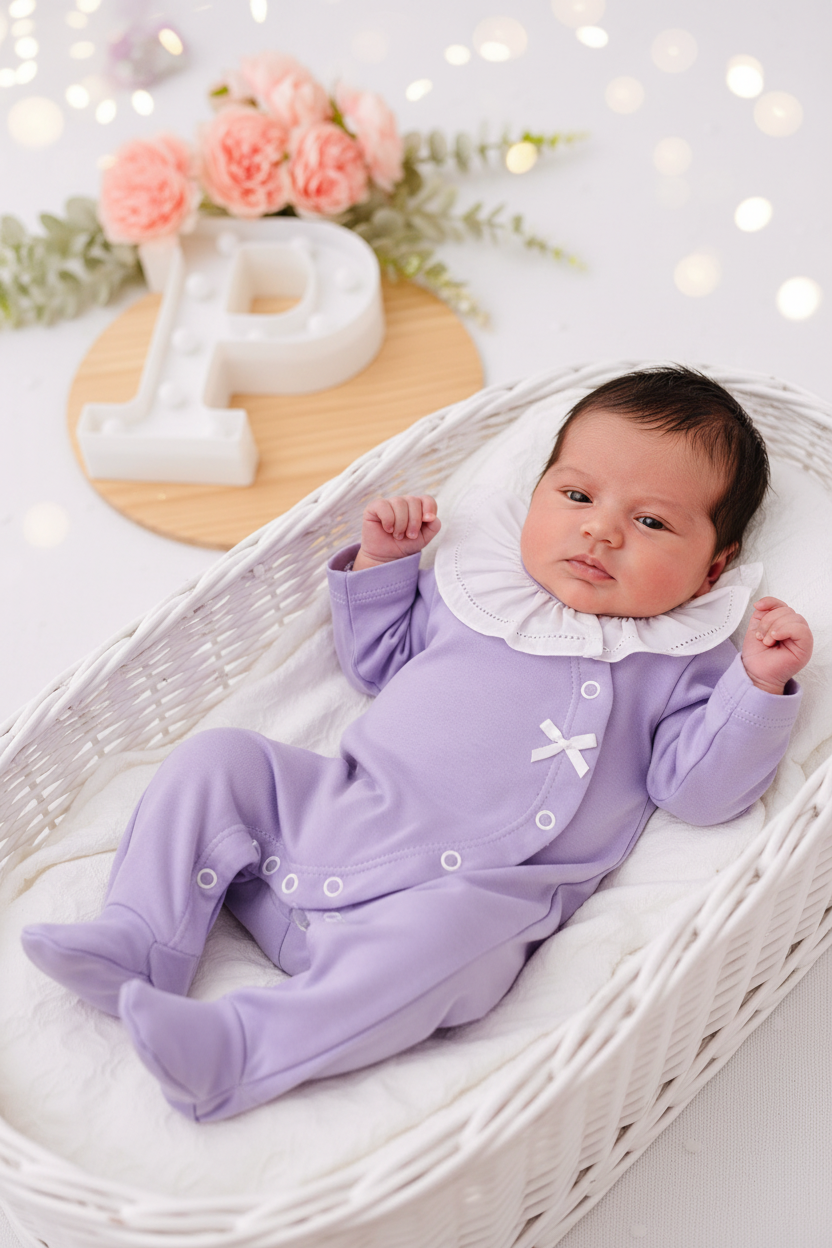 Babygrow carinho em ALGODÃO com golinha grande