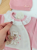 Babygrow corações em veludo