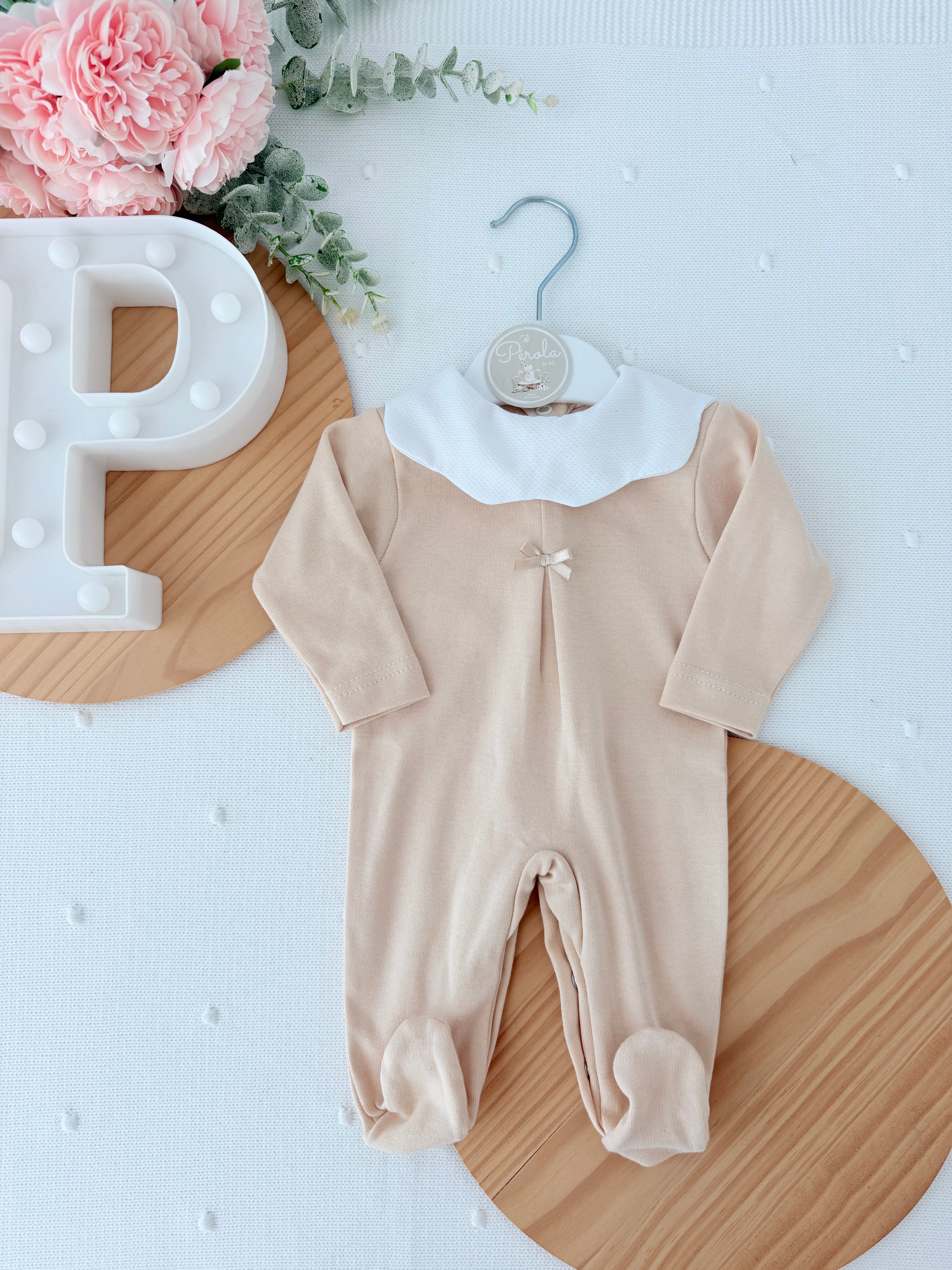Babygrow gola flor em algodão