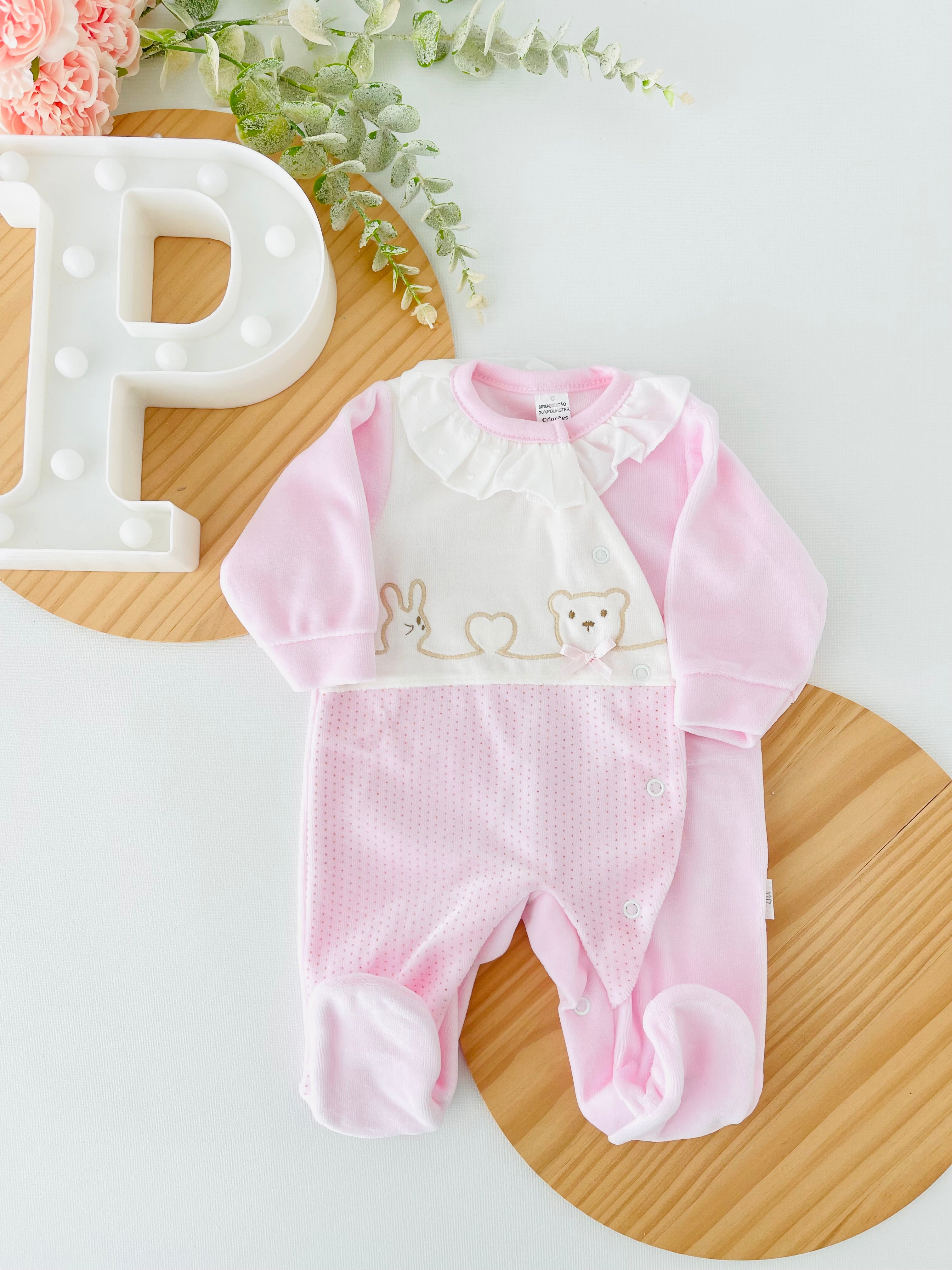 Babygrow linha do Amor em Veludo