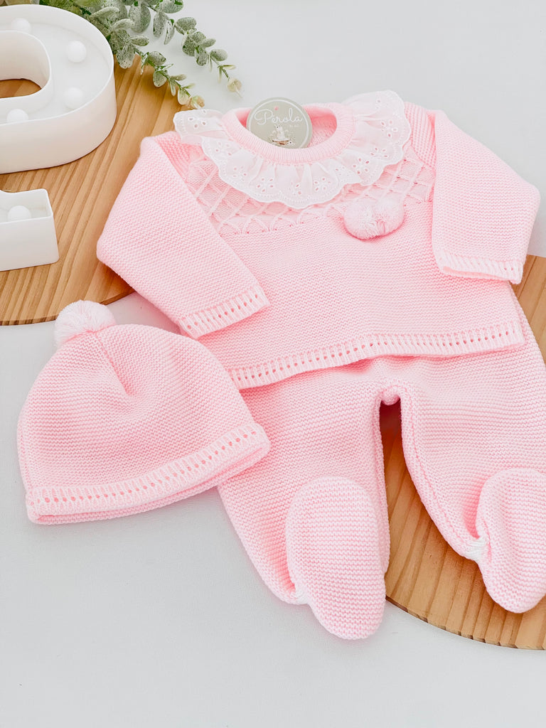 Conjunto malha Azul ou Rosa Outono/Inverno