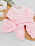Conjunto malha Azul ou Rosa Outono/Inverno