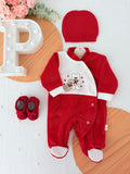 Babygrow corações em veludo