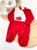 Babygrow vermelho algodão