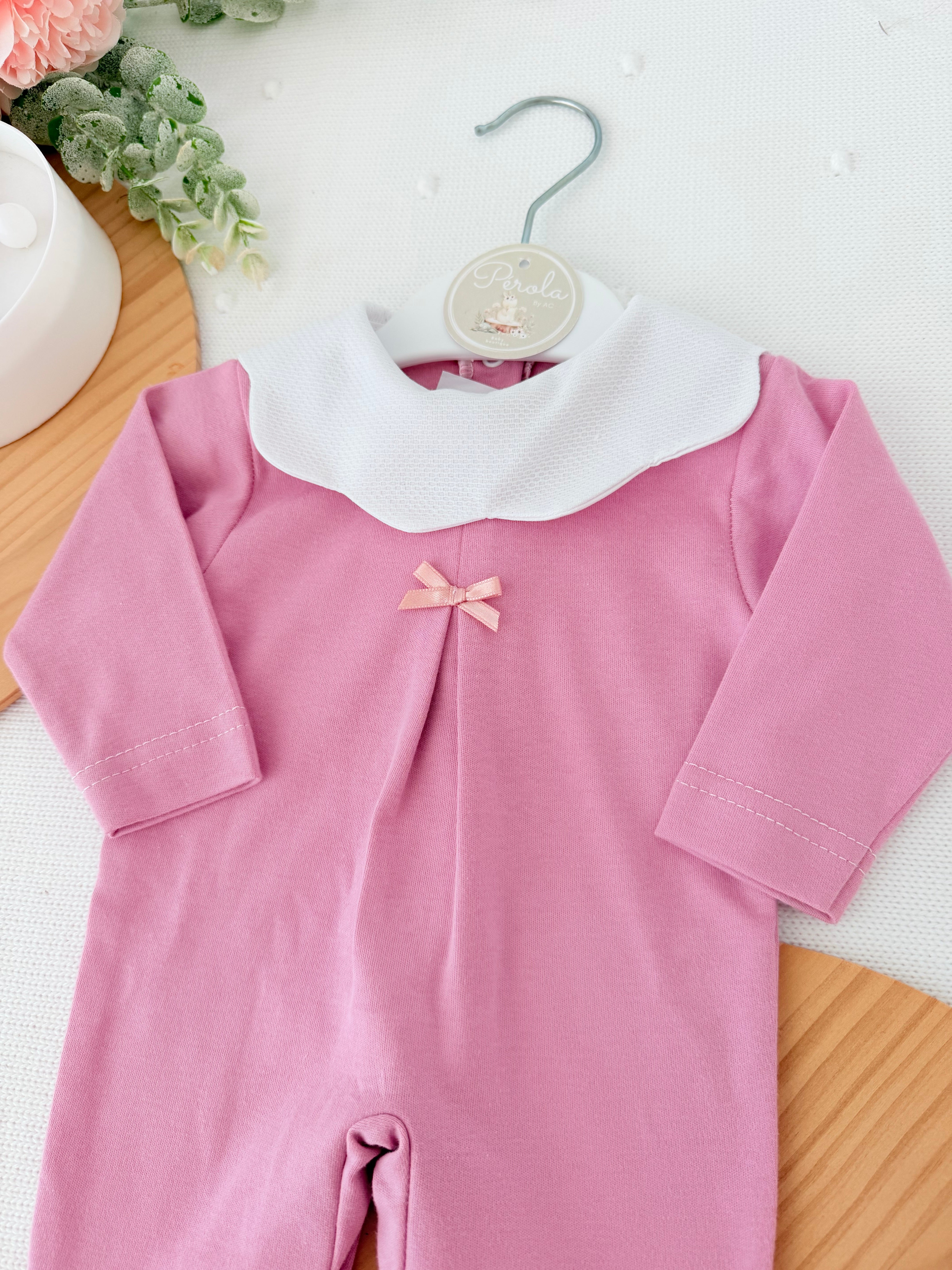 Babygrow gola flor em algodão
