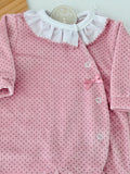 Babygrow pintinhas veludo com golinha