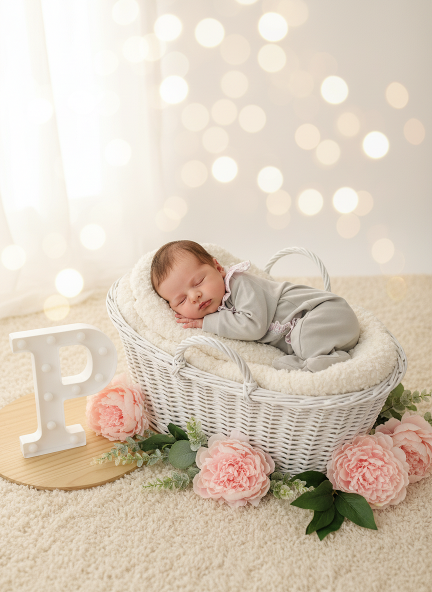 Babygrow tema flores em algodão