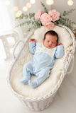 Babygrow Veludo Bebé com Estrelas Bordadas - Recém-Nascido