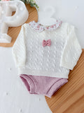 Conjunto rosa: camisola e tapa fraldas 1/3M