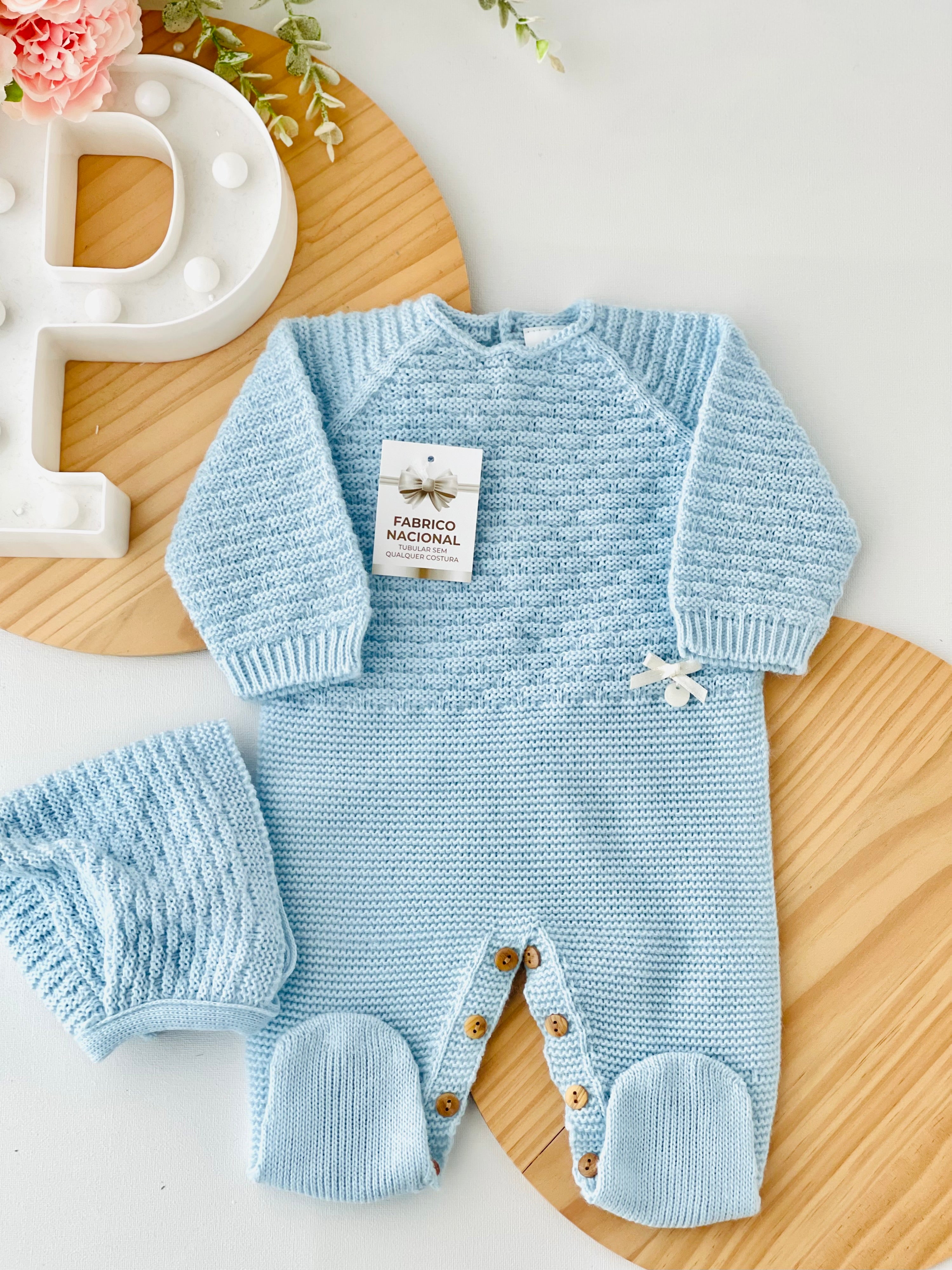 Saída de maternidade: Babygrow e touca Outono/Inverno