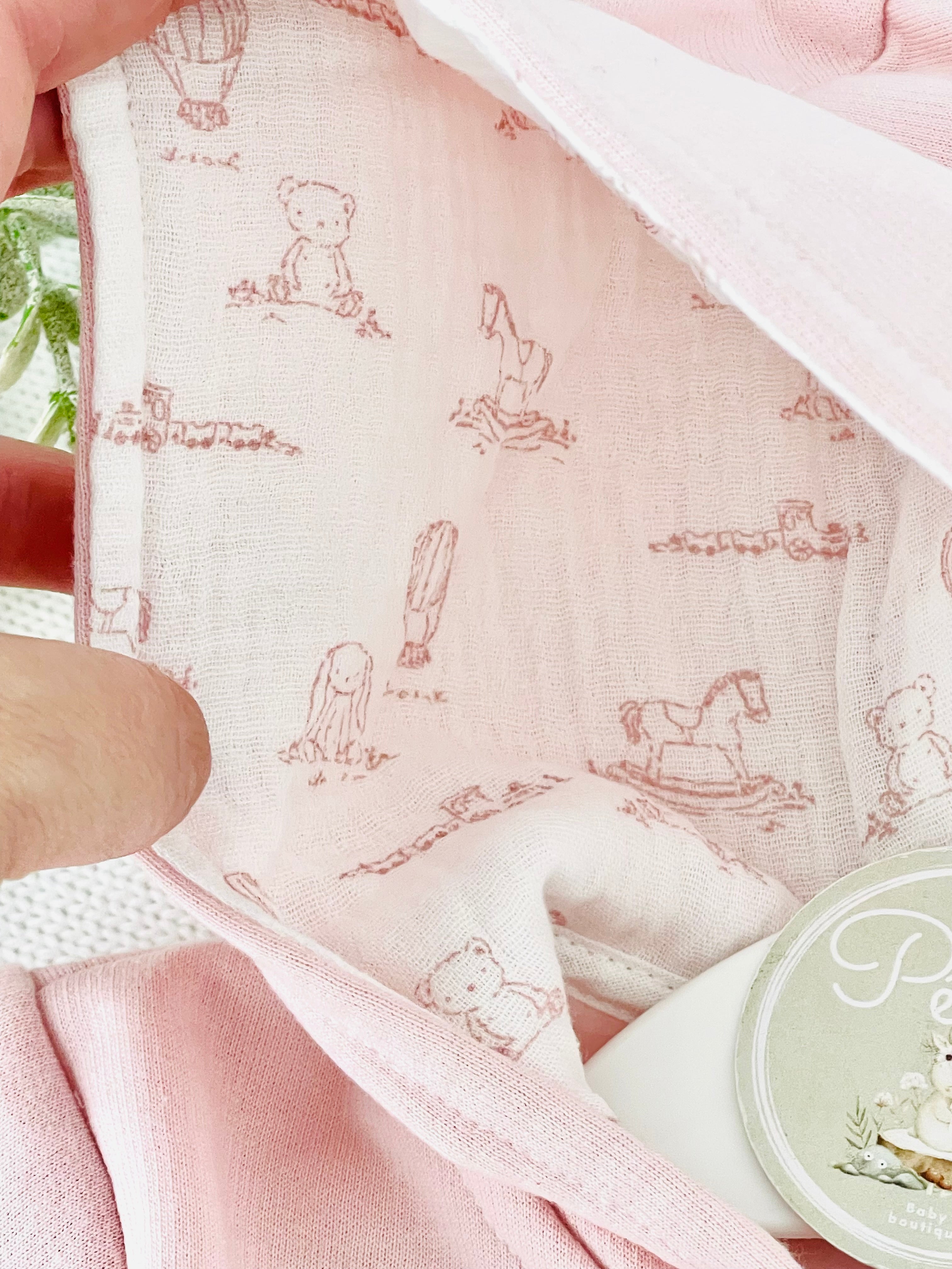 Fato de Treino Rosa com Capuz - Conjunto Cardado Quentinho (3-36m)