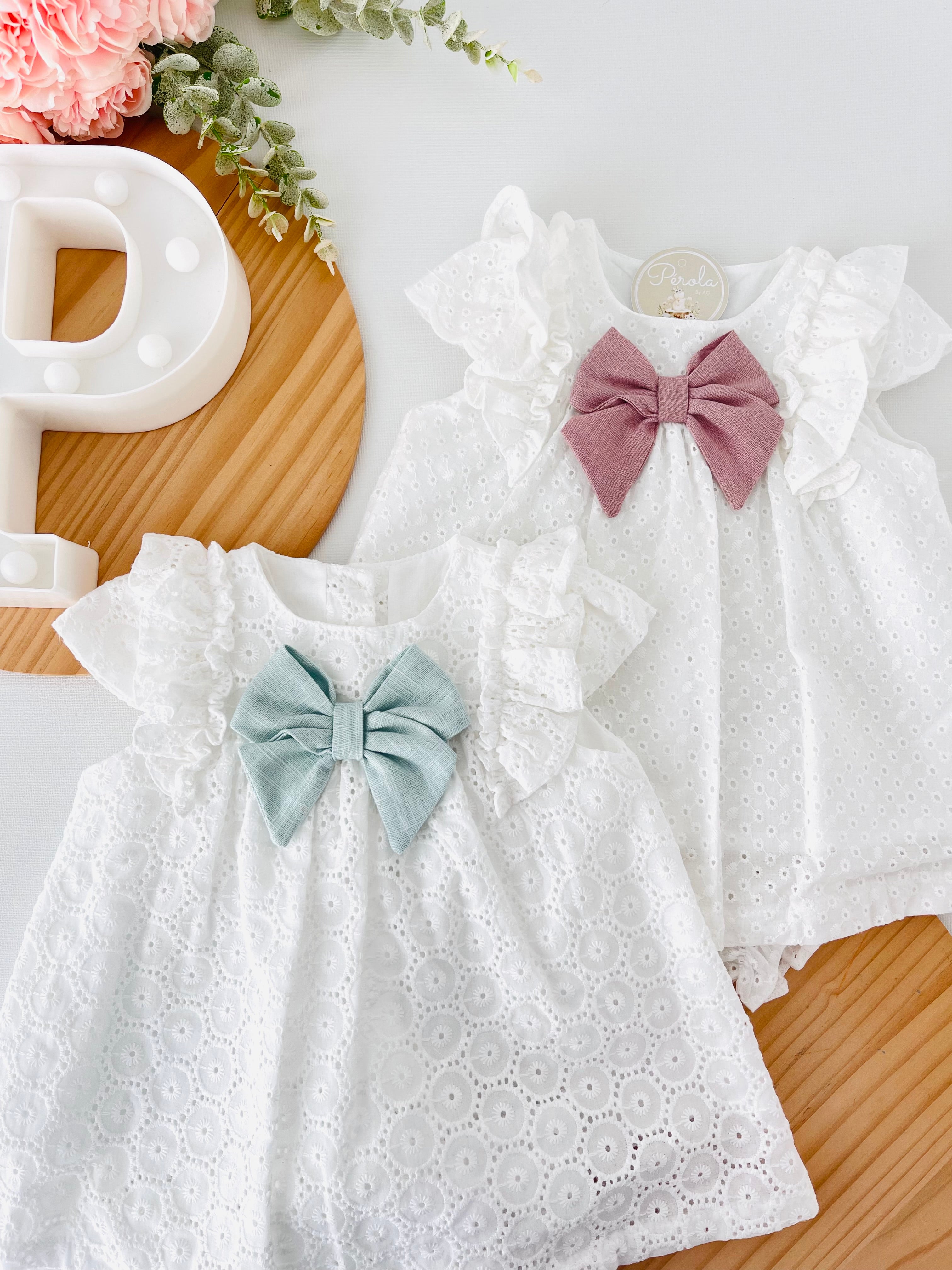 Conjunto Maria : vestido e tapa fraldas