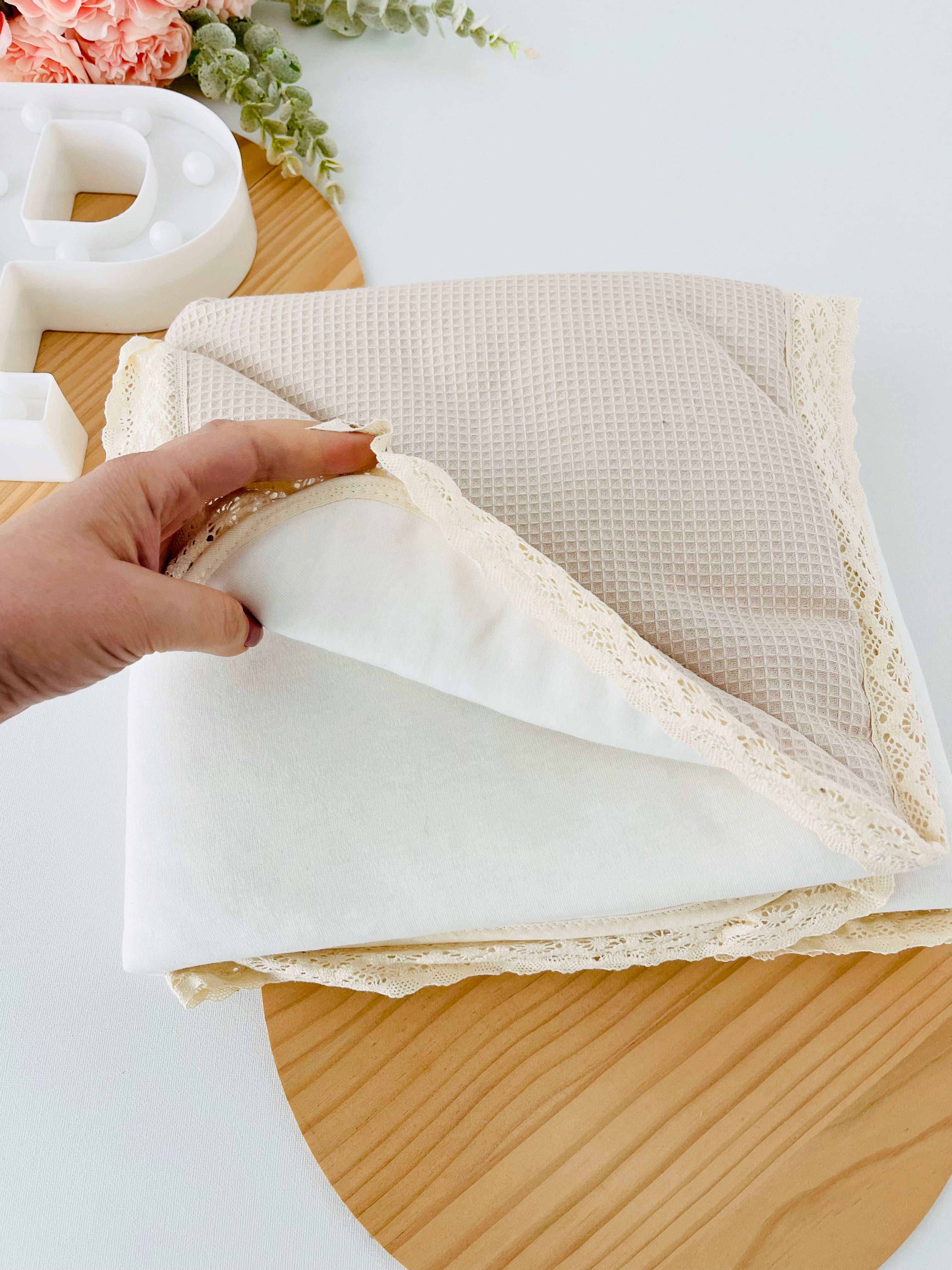 Manta algodão tema favos