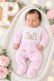 Conjunto veludo: Calças e camisola 1M e 2M