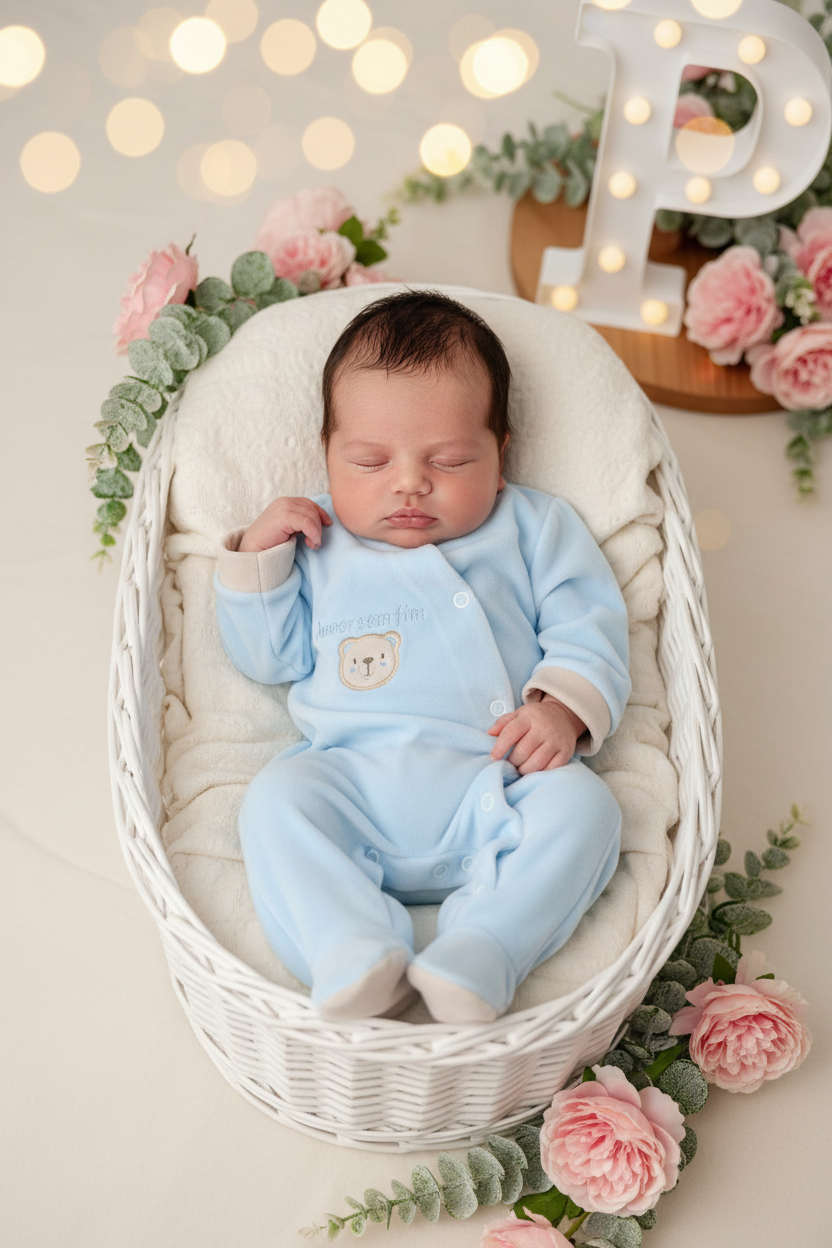 Babygrow tema: Amor sem fim em veludo